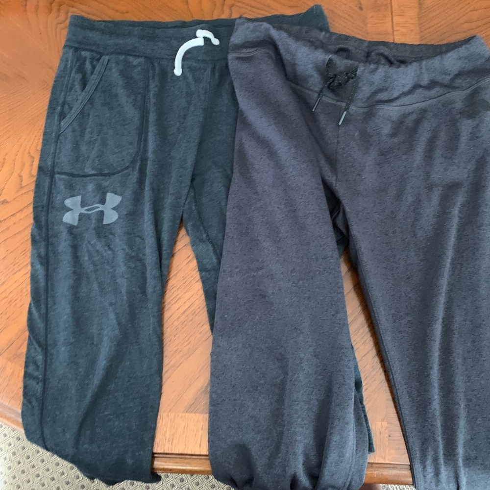Under armor, north face sweatpants bundle